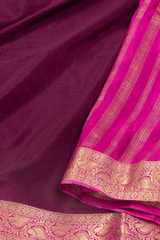 Plum Semi Mysore Crepe Silk Saree 10077787