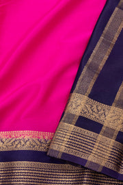 Rani Pink Semi Mysore Crepe Silk Saree 10077796