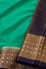 Peacock Green Mysore Semi Crepe Silk Saree 10077804