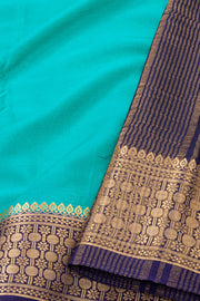 Blue Semi Mysore Crepe Silk Saree 10077809