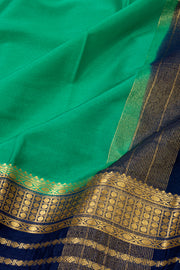 Emerald Green Semi Mysore Crepe Silk Saree 10077829