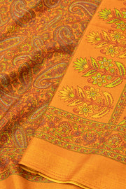 Yellow Kani Printed Silk Saree 10077866