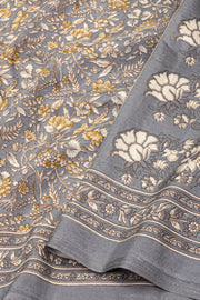 Grey Kani Printed Silk Saree 10077869
