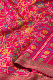 Pink Kani Printed Silk Saree 10077877