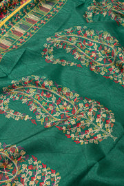 Green Kani Printed Silk Saree 10077880