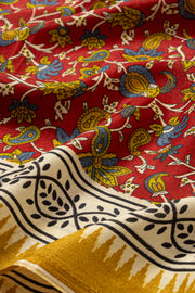 Red Kani Printed Silk Saree 10078004