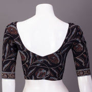 Black Hand Block Ajrakh Printed Cotton Blouse 10074448
