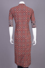 Brown Ajrakh Printed Cotton Kurta 10069402 - Avishya