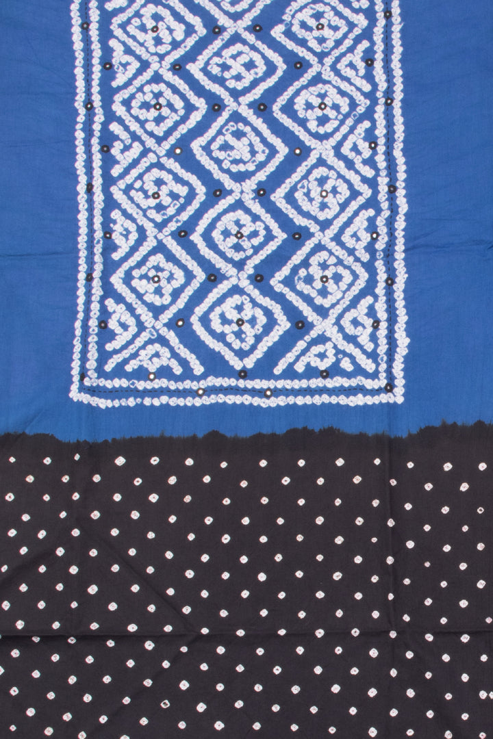 Blue Bandhani Cotton 2-Piece Salwar Suit Material -Avishya