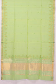 Green Embroidery Silk Cotton Dupatta 10072154