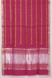 Maroon Embroidery Silk Cotton Dupatta 10072151