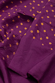 Maroon Mulberry Silk Saree With Contrast blouse 10073071