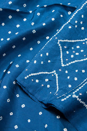 Blue Mulberry Silk Saree With Mukaish work 10073085