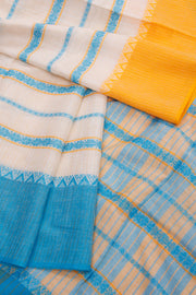 Pink Handloom Ganga Jamuna Dhaniakhali Cotton Saree 10068844