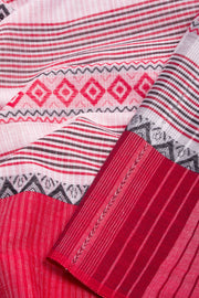 Off White Handloom Dhaniakhali Cotton Saree 10068862 - Avishya