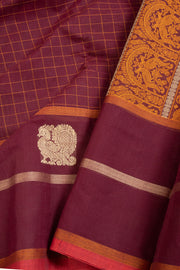 Maroon Kanchi Cotton Saree 10068669 - Avishya