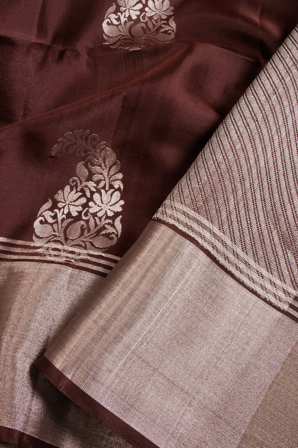 Brown Kanjivaram Soft Silk Saree 10069013 - Avishya
