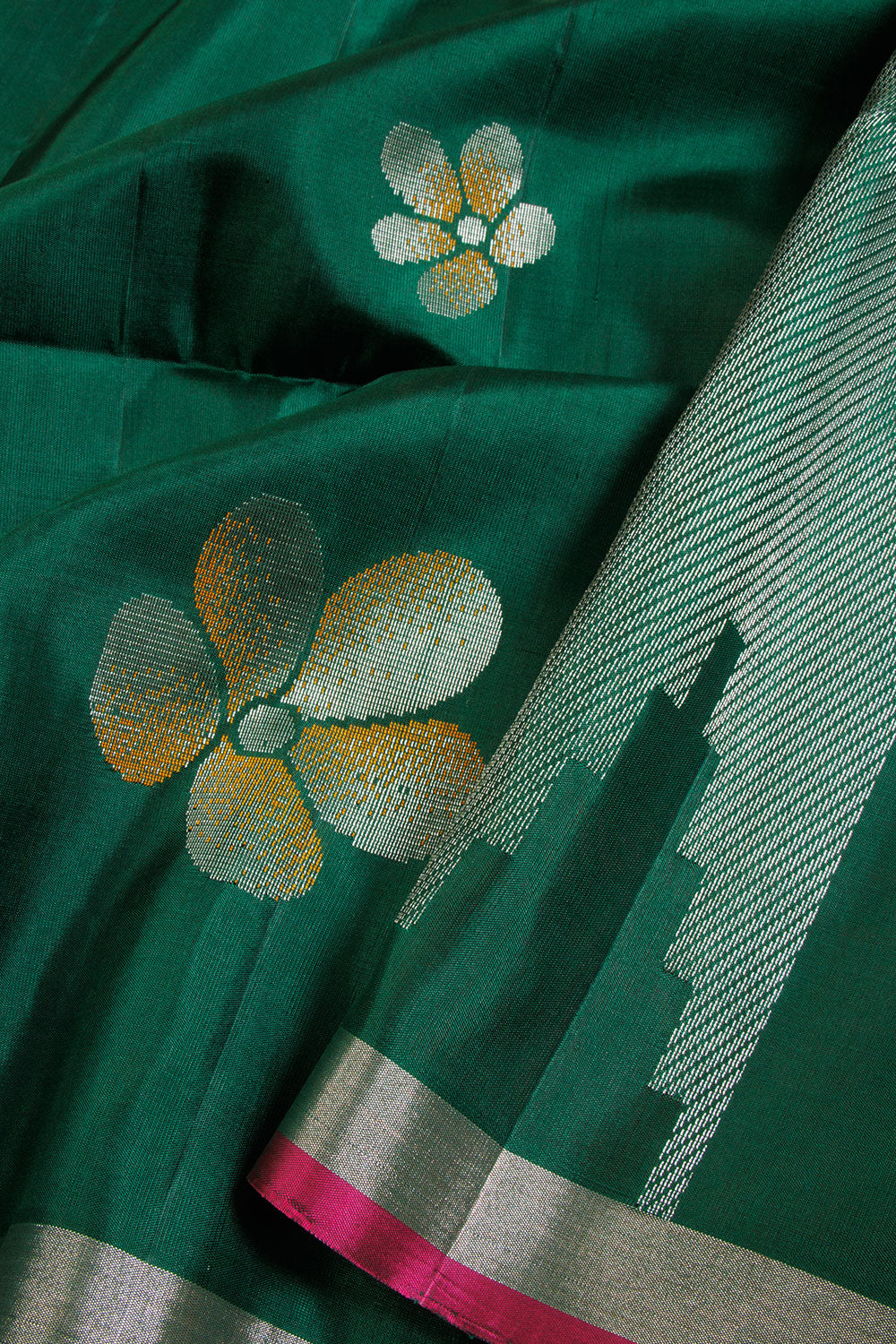 Green Kanjivaram Soft Silk Saree 10069011 - Avishya