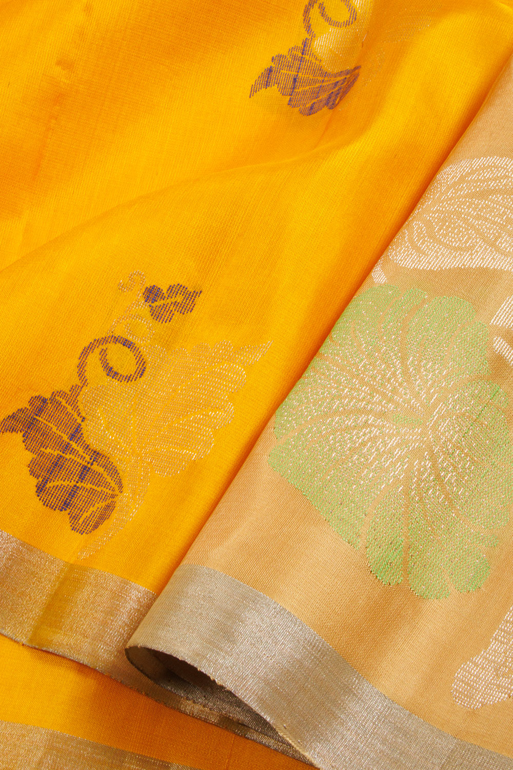 Yellow Kanjivaram Soft Silk Saree 10069024 - Avishya