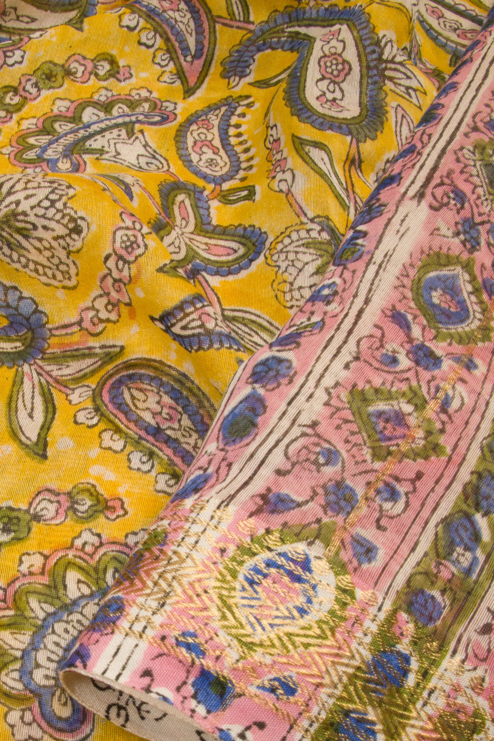 Yellow Bagh Printed Silk Cotton Saree - Avishya