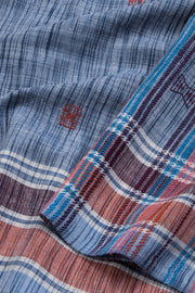 Grey Handloom Bhujodi Kala Cotton Saree 10069852 - Avishya