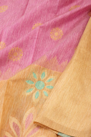 Kanjivaram Vegan Viscose Silk Pink Sherbet Color Jute Style Finish 10075600