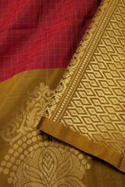 Maroon Handloom Kanjivaram Soft Silk Saree 10073933