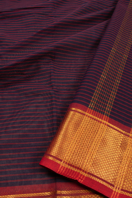 Purple Handloom Chettinad Cotton Saree 10075873