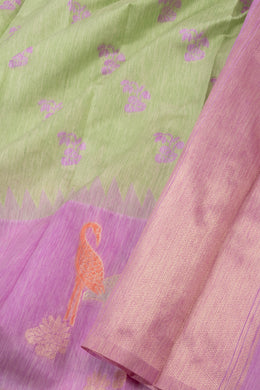  Sage Green Fancy Kanjivaram Vegan Silk Saree 10075599