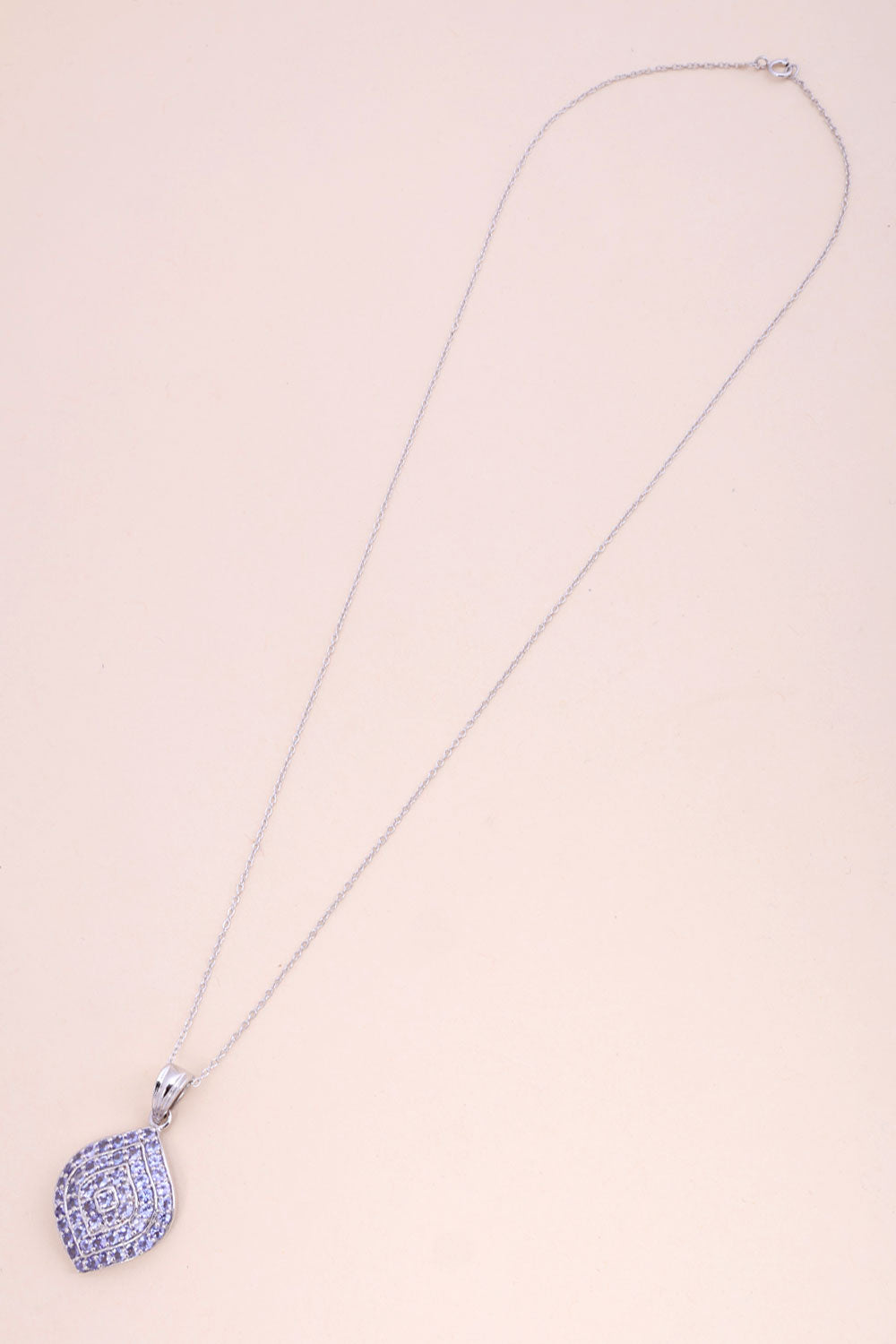 Tanzanite Sterling Silver Pendant Necklace 10067156