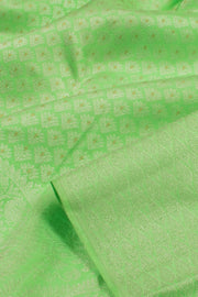 Mint Green Pure Zari Nakashi Kanjivaram Silk Saree 10057035