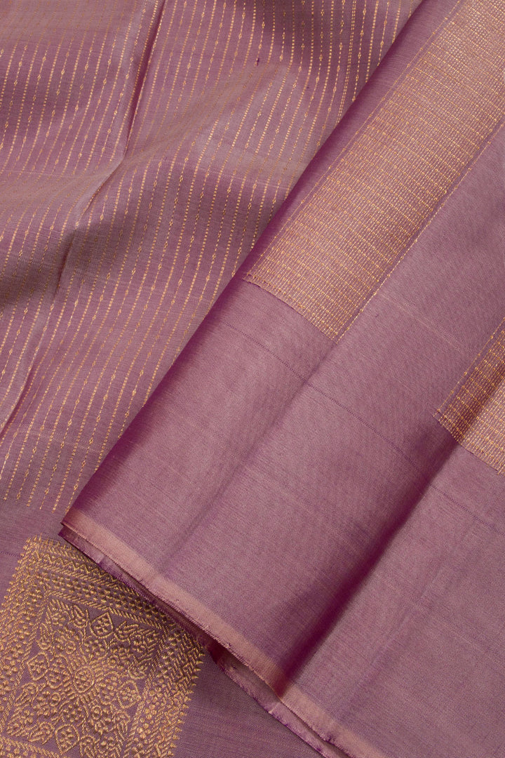 Onion Pink Pure Zari Kanjivaram Silk Silk Saree 10062329