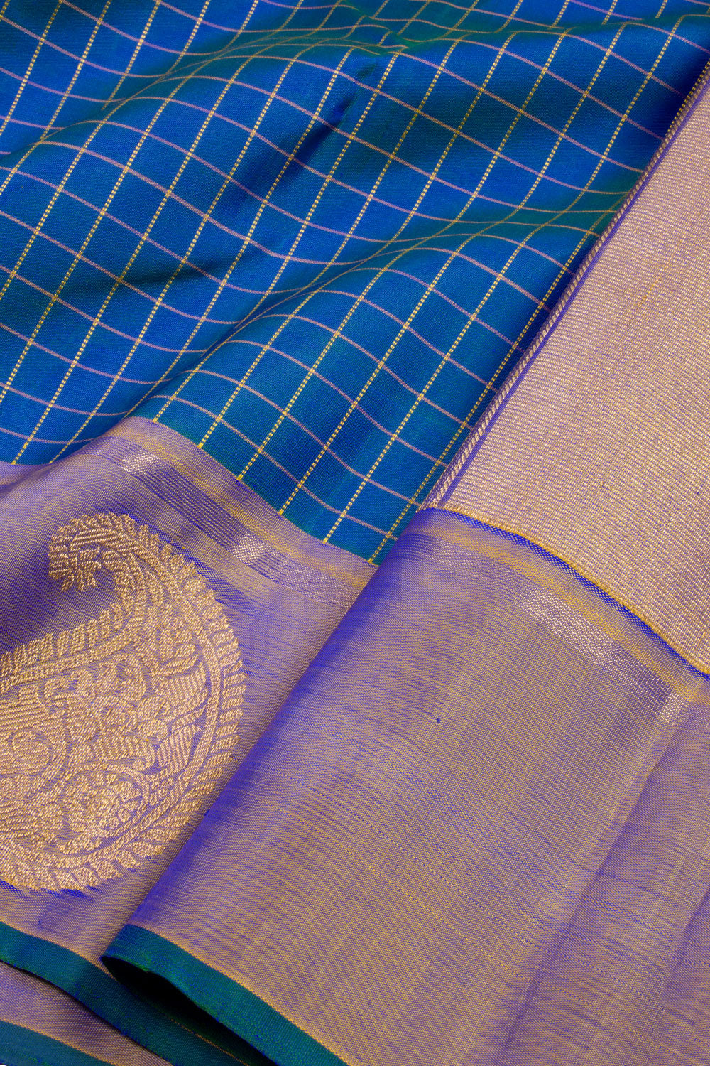 Blue Handloom Kanjivaram Silk Saree 10069146