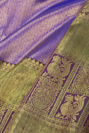 Majorelle Blue Ethirmarai Bridal Kanjivaram Pure Zari Silk Saree 10074749