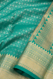  Myrtle Green Monotone Kanjivaram Silk Saree 10075618