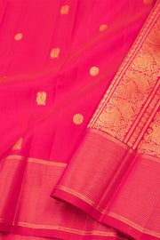  Crayola Red Monotone Kanjivaram Silk Saree 10075621