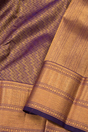 English Violet Monotone Kanjivaram Silk Saree 10075622