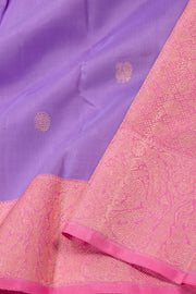  Periwinkle Purple Korvai Kanjivaram Silk Saree 10075624