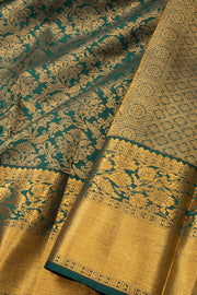 Green Brocade Kanjivaram Pure Silk Saree 10076162