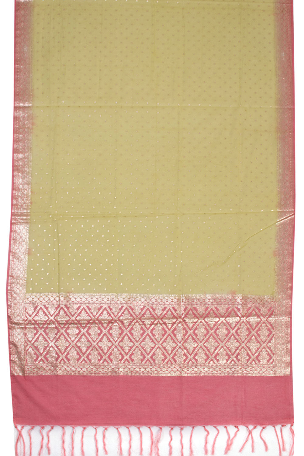 Cherry red 3-piece Banarasi Silk Salwar Suit Material 10070361
