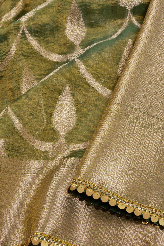 Green Soft  Tissue Banarasi