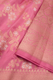 Pink Handloom Banarasi Katan Silk Saree 10074266