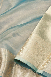 Blue Banarasi Tissue Silk Saree 10074278