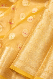 Yellow Banarasi Tissue Silk Saree 10074283