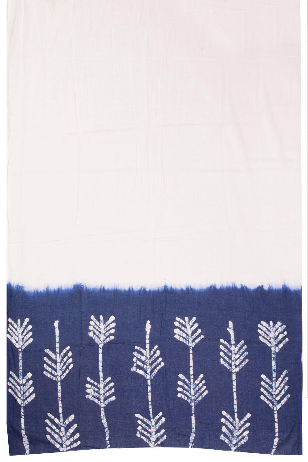 Royal Blue Batik Cotton 3-Piece Salwar Suit Material -Avishya