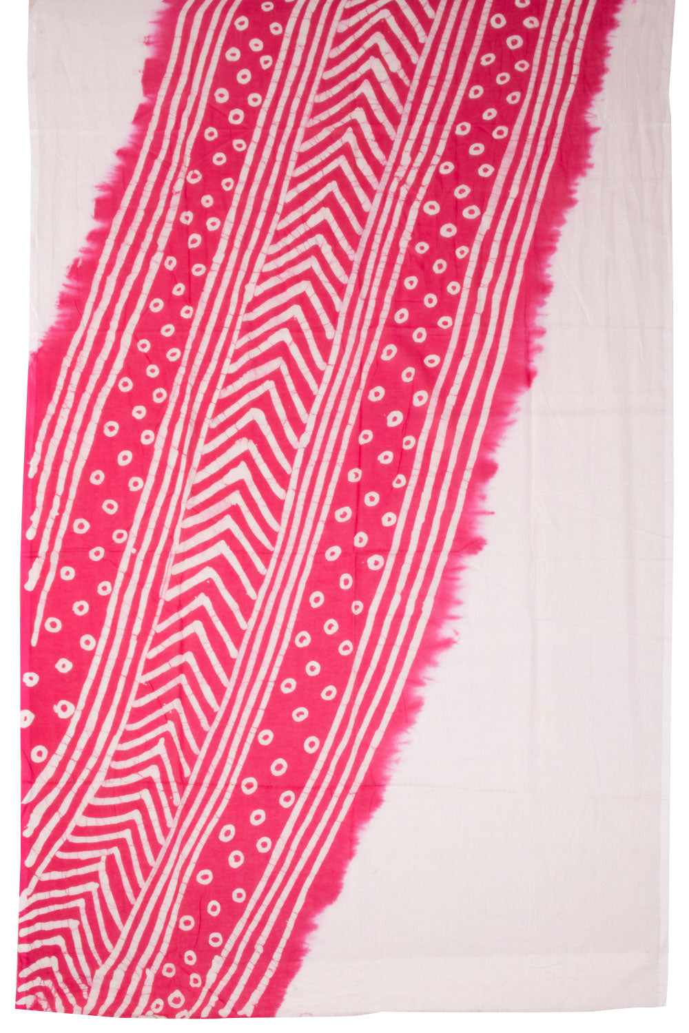 Hot Pink Batik Cotton 3-Piece Salwar Suit Material -Avishya