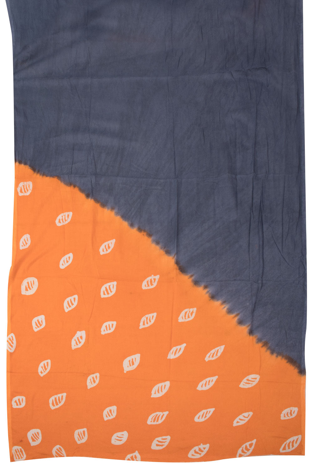 Bright Orange Batik Cotton 3-Piece Salwar Suit Material -Avishya