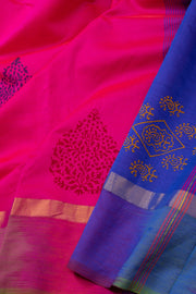 Magenta south silk cotton saree 10073543