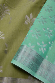 Green South Silk Cotton Saree 10073589
