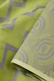 Pea Green South Silk Cotton Saree 10073601